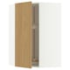 METOD oak cabinet with open door reveals glass carousel.