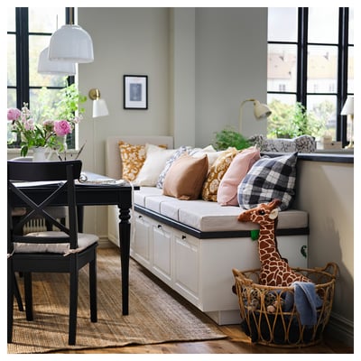 This is a white METOD top cabinet for fridge/freezer with ventilated panels.