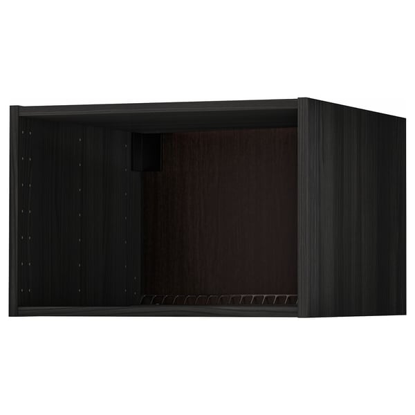 Black METOD kitchen cabinet with vent, rectangular shape, sturdy construction.