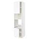 METOD kitchen unit: white, wooden grain, tall, adjustable shelves, sturdy frame.