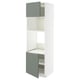 METOD kitchen unit with grey-green doors, adjustable shelf, white frame.