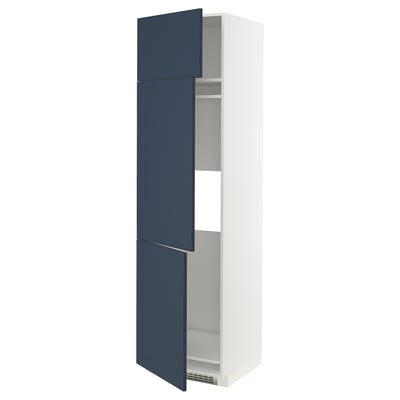 METOD kitchen cabinet, blue, metal, white, modern, adjustable shelves.