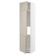 METOD tall kitchen cabinet, beige, with adjustable shelves.