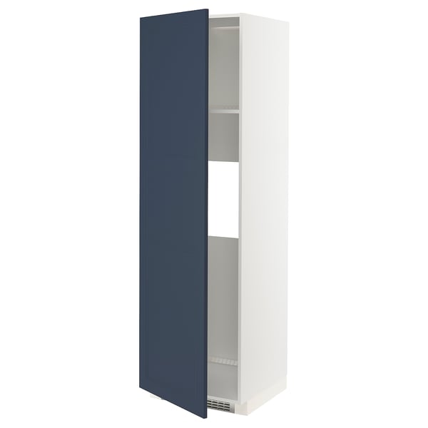 METOD kitchen cabinet, white/navy, adjustable shelves.