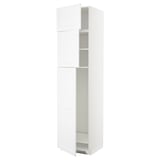 White METOD kitchen cabinet with adjustable shelves, sleek minimalist design.