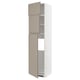 A METOD vertical storage cabinet with beige upplöv doors, featuring sleek, modern lines and a minimalist design.
