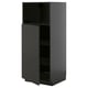 METOD High cabinet f built-in appliances, black-grey/Nickebo matt anthracite, 60x60x140 cm