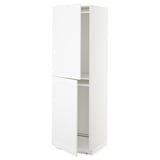 METOD High cabinet for fridge/freezer, white/Axstad matt white, 60x60x200 cm