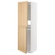 METOD kitchen cabinet, white & oak, tall with doors.