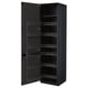 Modern black METOD kitchen cabinet with pull-out shelves.