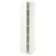 METOD High cabinet with shelves, white/Aspudden matt white, 40x60x200 cm