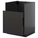 Black METOD kitchen cabinet with smooth drawer, modern design.