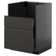 METOD / KNIVSHULT Base cab f TALLSJÖN sink, black-grey/Upplöv matt anthracite, 60x60 cm