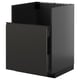 Black METOD kitchen cabinet with modern design, matte finish, and integrated handle.