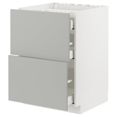Ikea METOD kitchen cabinet, grey, modern, rectangular design.