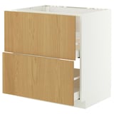 METOD kitchen cabinet with two smooth drawers.