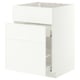 METOD / MAXIMERA Base cab f sink+3 fronts/2 drawers, white/Aspudden matt white, 60x60 cm