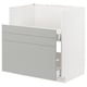 Modern kitchen unit: METOD, light grey, rectangular, minimalist design.