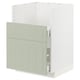 METOD green kitchen cabinet with drawers, minimalist design.