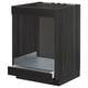 METOD dark wood cabinet, square, with one open drawer.