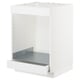 Option: METOD white kitchen cabinet with drawer, metal and wood, square frame design.