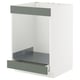 A METOD kitchen cabinet with a grey-green drawer and white body. It includes a full-extension drawer with a smooth and quiet close mechanism.