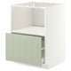 METOD / MAXIMERA Base cabinet f built-in appliances, white/Stensund light green, 60x60 cm