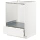 Option: METOD kitchen unit: white, metal, boxy, with one grey shelf.
