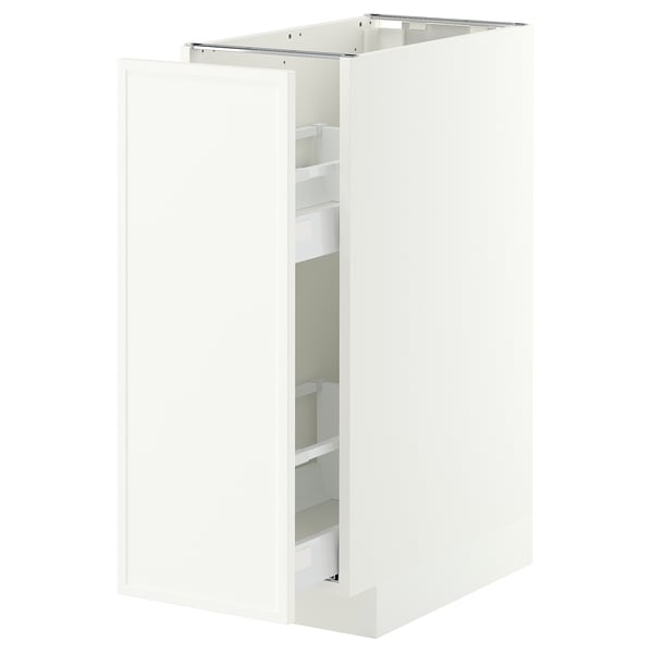 METOD / MAXIMERA Base cabinet/pull-out int fittings, white/Aspudden matt white, 30x60 cm