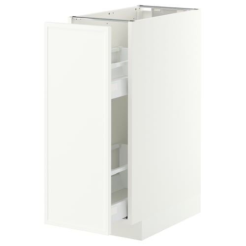 METOD / MAXIMERA Base cabinet/pull-out int fittings, white/Aspudden matt white, 30x60 cm