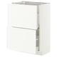 METOD / MAXIMERA Base cabinet with 2 drawers, white/Aspudden matt white, 60x37 cm