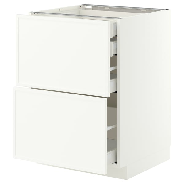 METOD / MAXIMERA Base cb 2 frnts/2 low/1 md/1 hi drw, white/Aspudden matt white, 60x60 cm