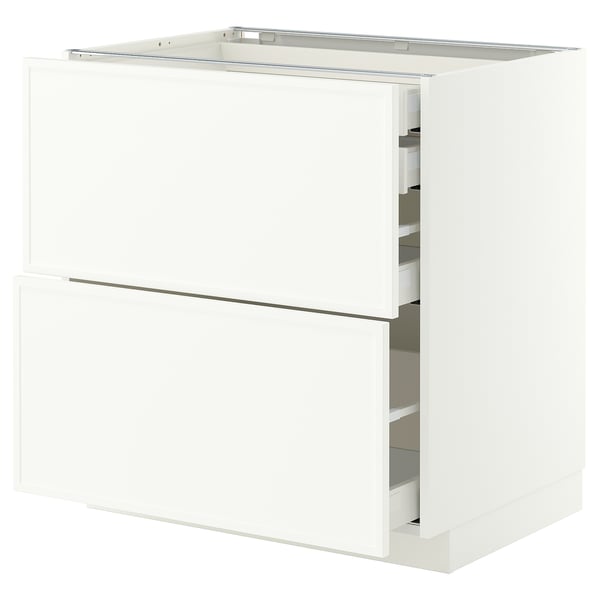 METOD / MAXIMERA Base cb 2 frnts/2 low/1 md/1 hi drw, white/Aspudden matt white, 80x60 cm