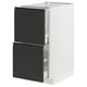 METOD kitchen unit: white, black drawers, modern design.