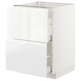METOD kitchen storage: white, rectangular, modern, glossy.