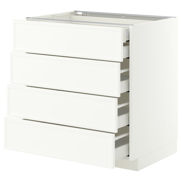 METOD / MAXIMERA Base cb 4 frnts/2 low/3 md drwrs, white/Aspudden matt white, 80x60 cm