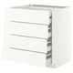 METOD / MAXIMERA Base cb 4 frnts/2 low/3 md drwrs, white/Aspudden matt white, 80x60 cm