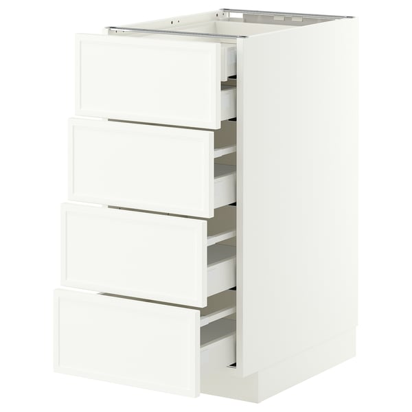 METOD / MAXIMERA Base cb 4 frnts/2 low/3 md drwrs, white/Aspudden matt white, 40x60 cm