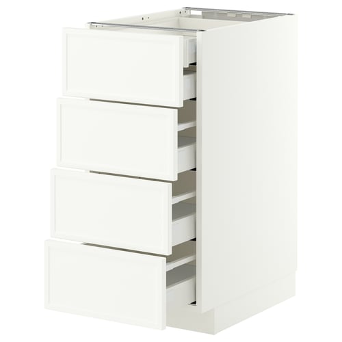 METOD / MAXIMERA Base cb 4 frnts/2 low/3 md drwrs, white/Aspudden matt white, 40x60 cm