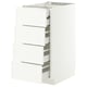 METOD / MAXIMERA Base cb 4 frnts/2 low/3 md drwrs, white/Aspudden matt white, 40x60 cm