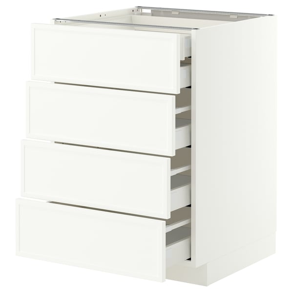 METOD / MAXIMERA Base cb 4 frnts/2 low/3 md drwrs, white/Aspudden matt white, 60x60 cm