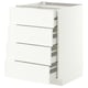 METOD / MAXIMERA Base cb 4 frnts/2 low/3 md drwrs, white/Aspudden matt white, 60x60 cm