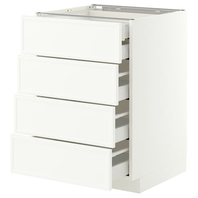 METOD / MAXIMERA Base cb 4 frnts/2 low/3 md drwrs, white/Aspudden matt white, 60x60 cm