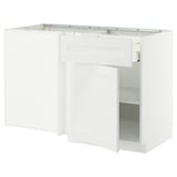 White METOD kitchen unit: sleek, modern design with adjustable shelf.
