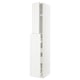 White ikea METOD kitchen cabinet with integrated shelves.