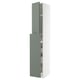 METOD kitchen cabinet in grey-green with smooth finish and modern design.