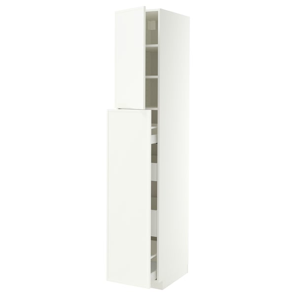 METOD / MAXIMERA Hc w p-o func 4drw/1dr/2shlv, white/Aspudden matt white, 40x60x220 cm