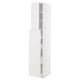 White METOD kitchen cabinet with shelves and drawers.