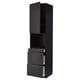 METOD black kitchen cabinet with drawers and shelves, modern design.
