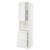 White METOD kitchen unit with minimalist voxtorp fronts, sleek design.